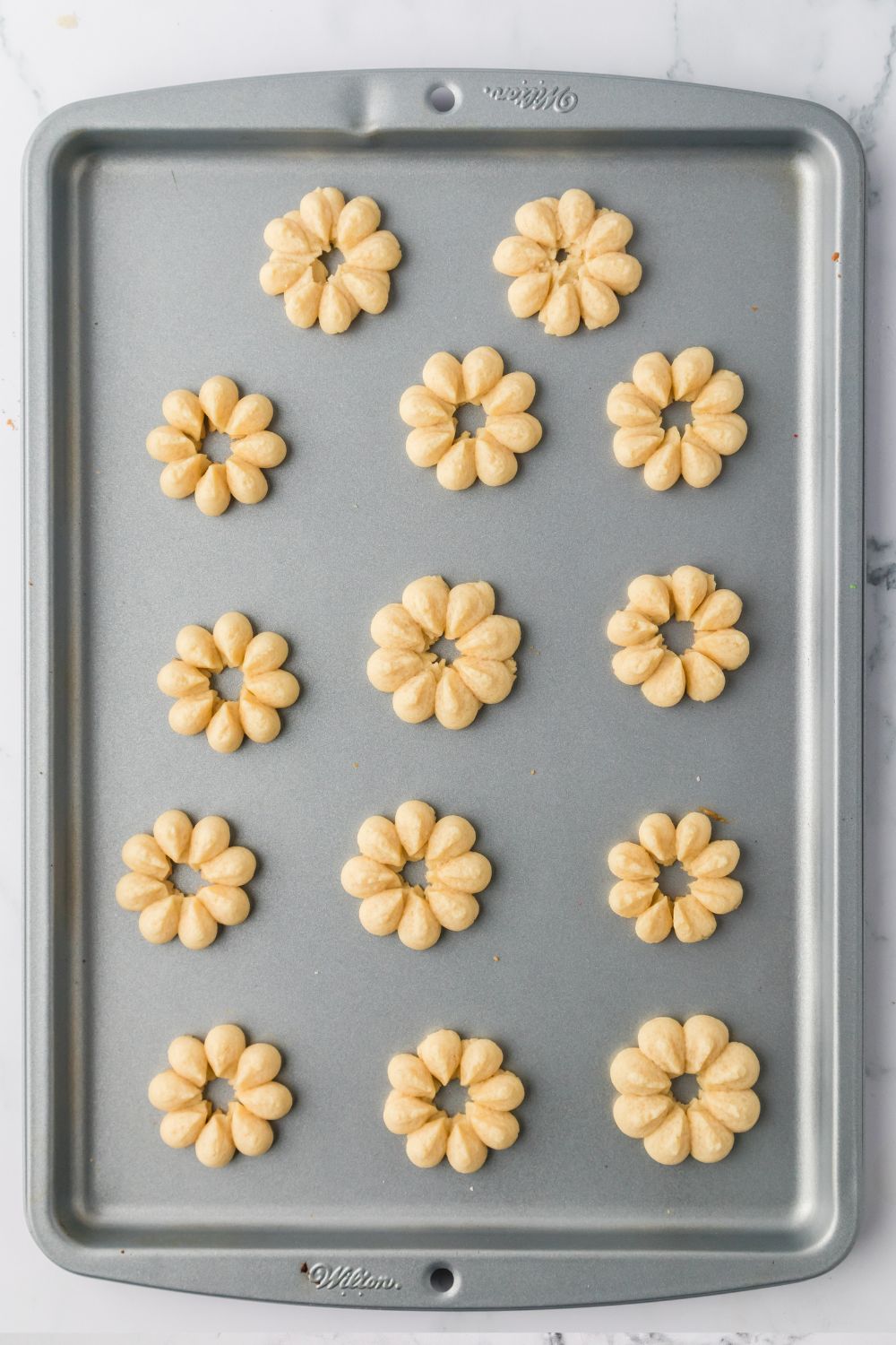 cookies on baking sheet