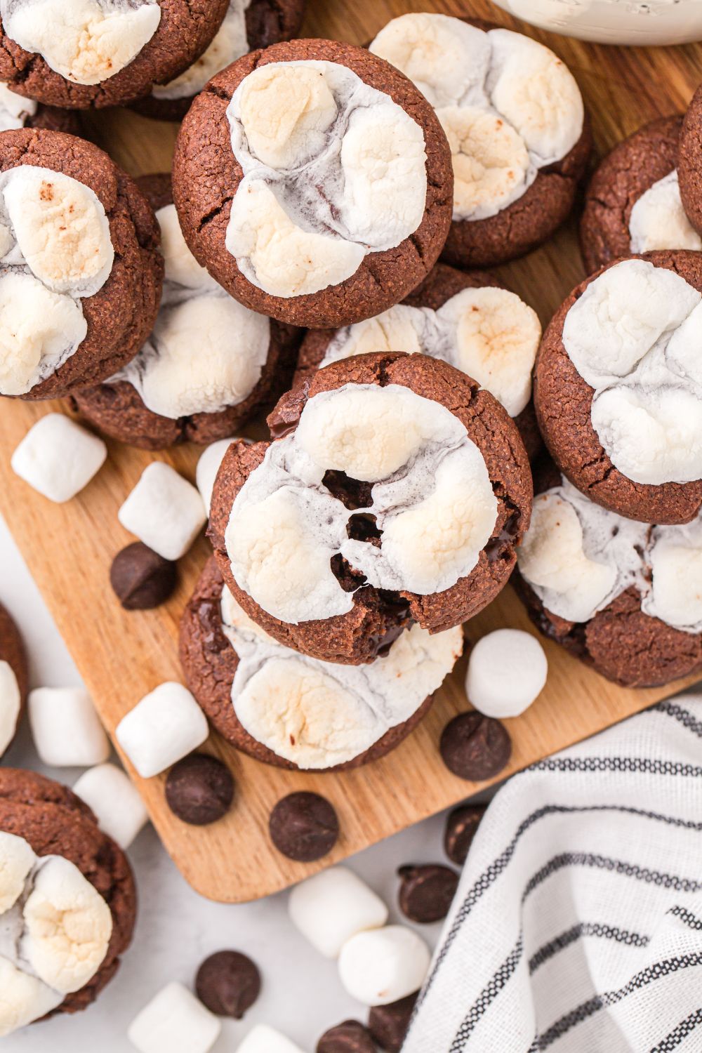 cookies on table that are hot chocolate cookies