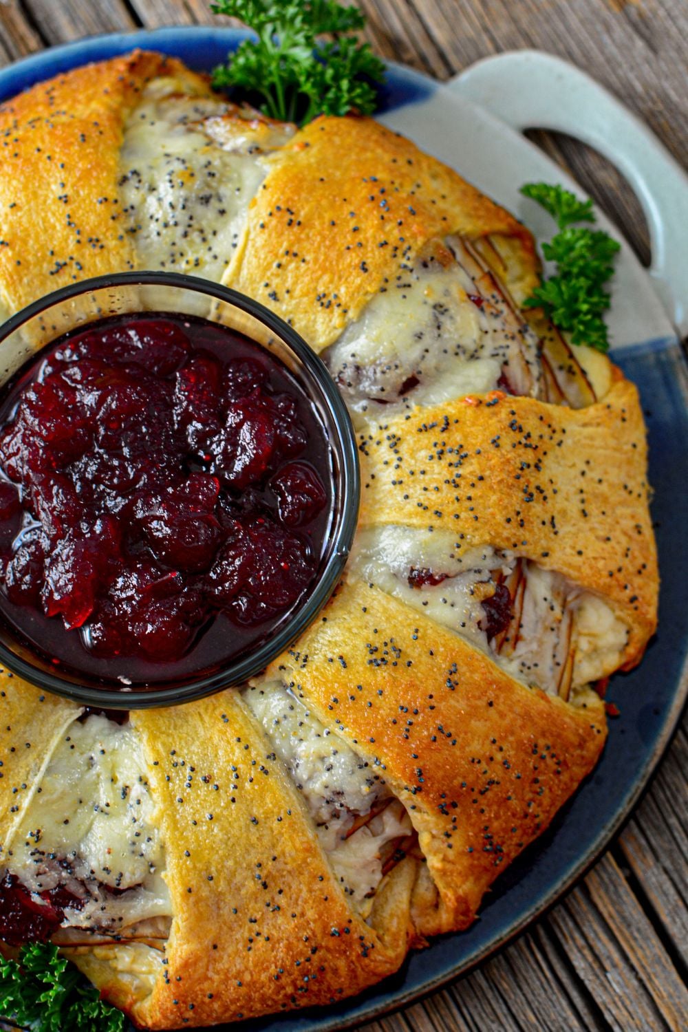 crescent wreath appetizers on table