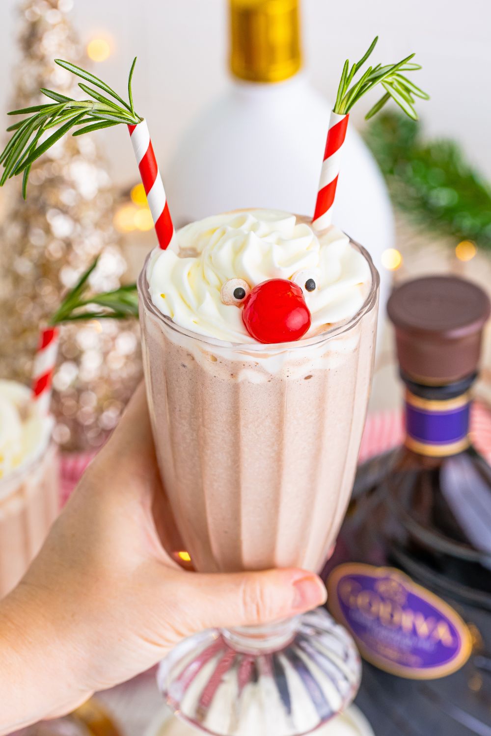 Rudolph Cocktail in hand