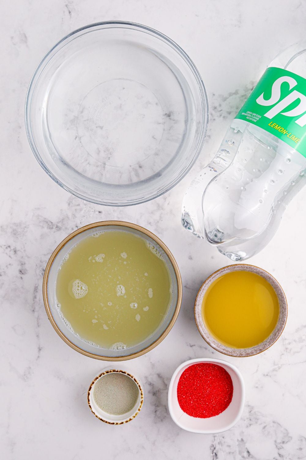 green grinch punch ingredients on table