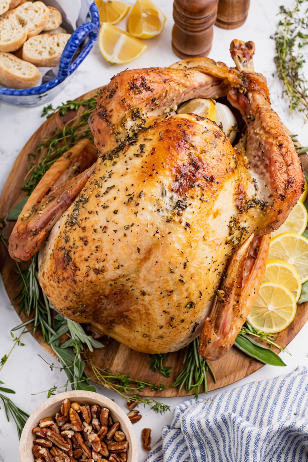 turkey on tray