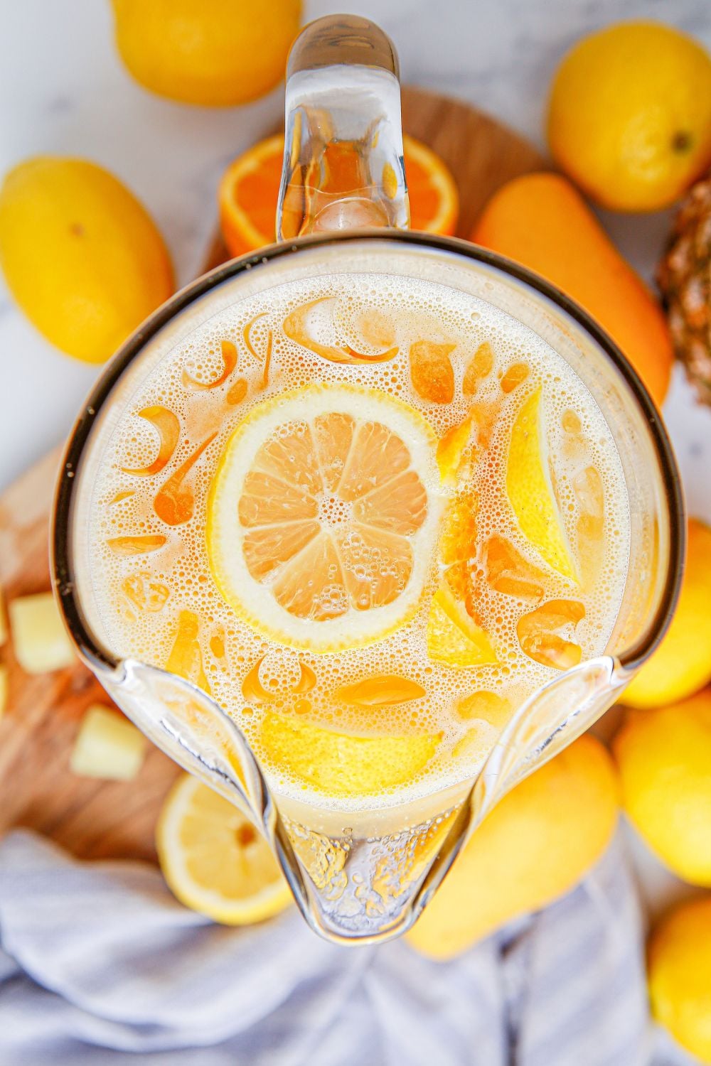 pitcher with punch in it