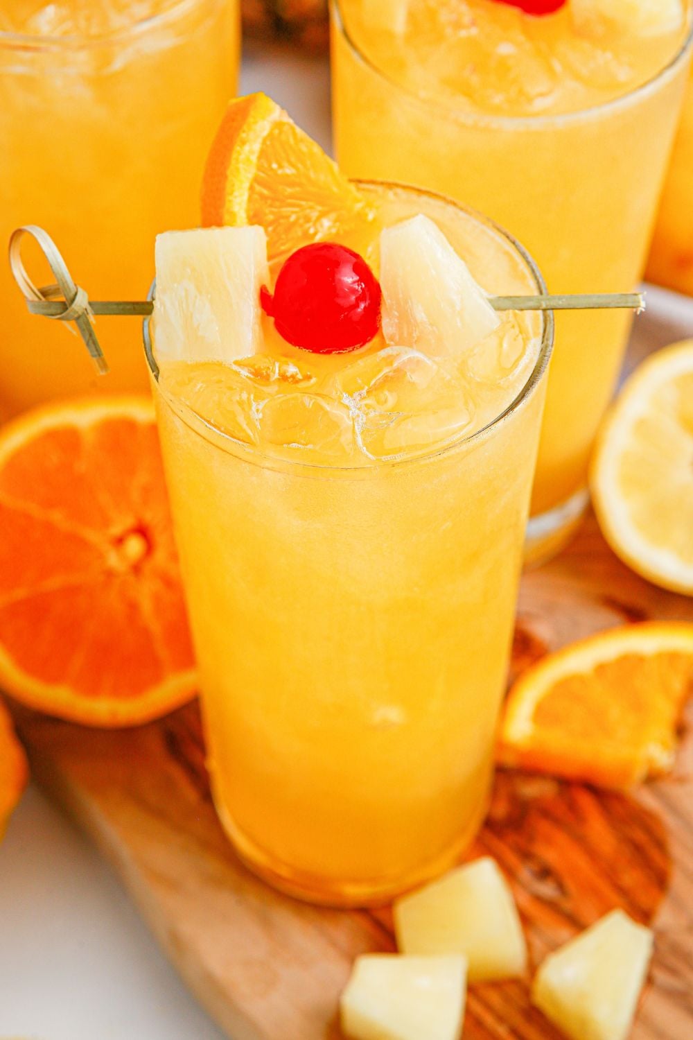 mango punch in glasses