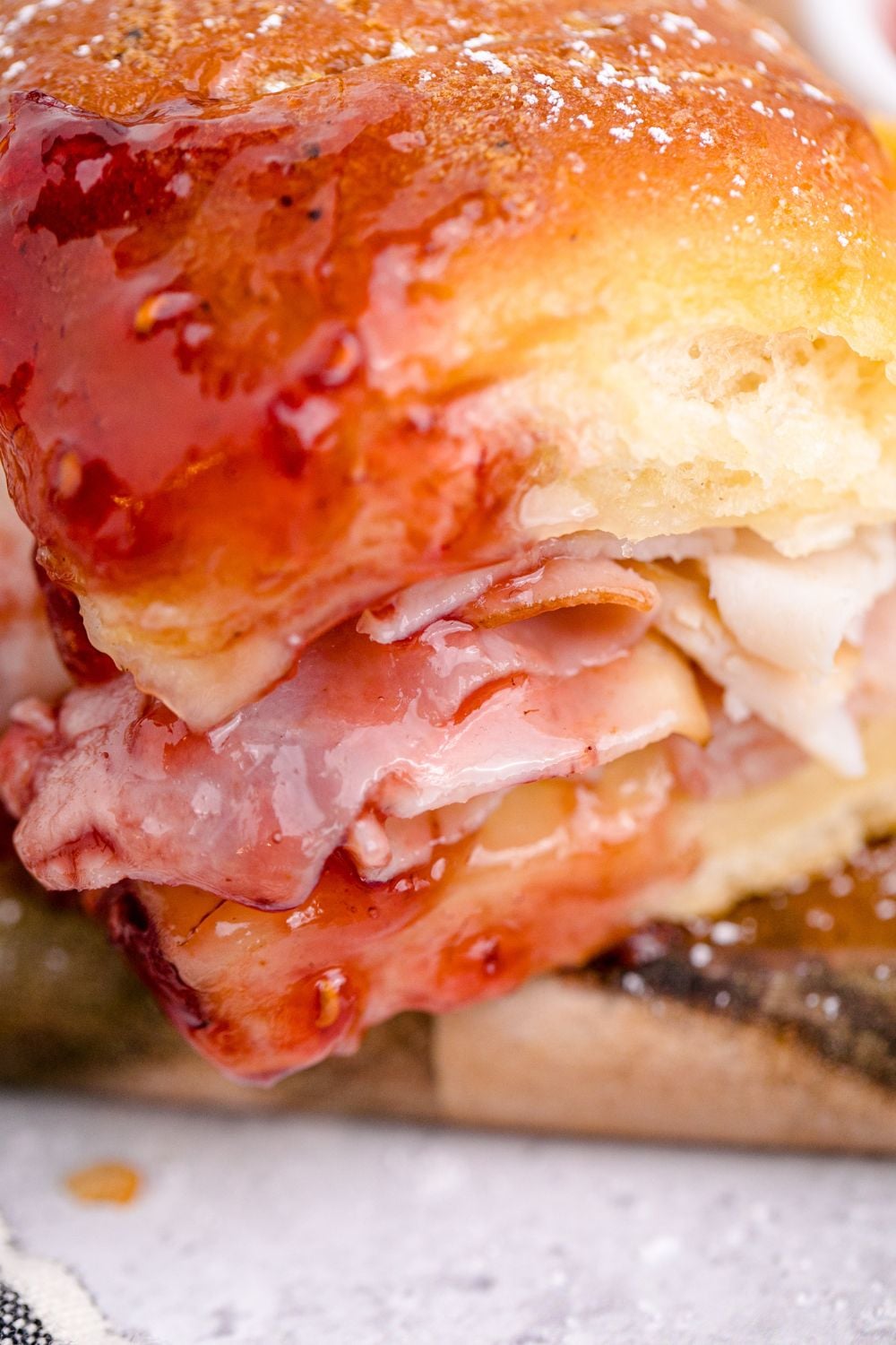 monte cristo sandwich with jam on it