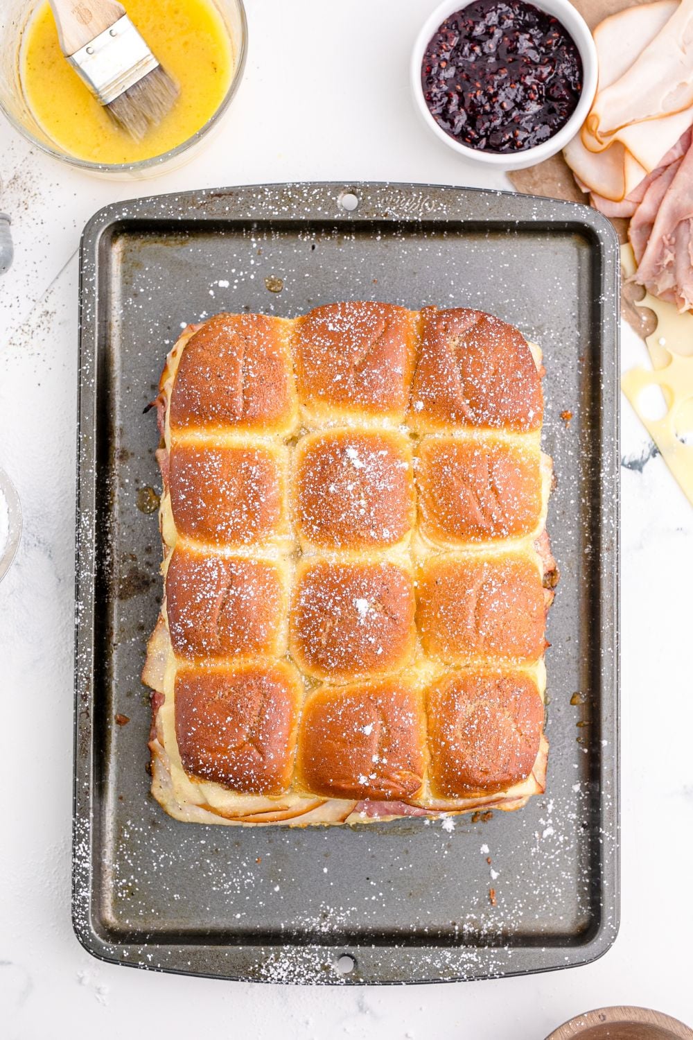 sliders on a cooking tray