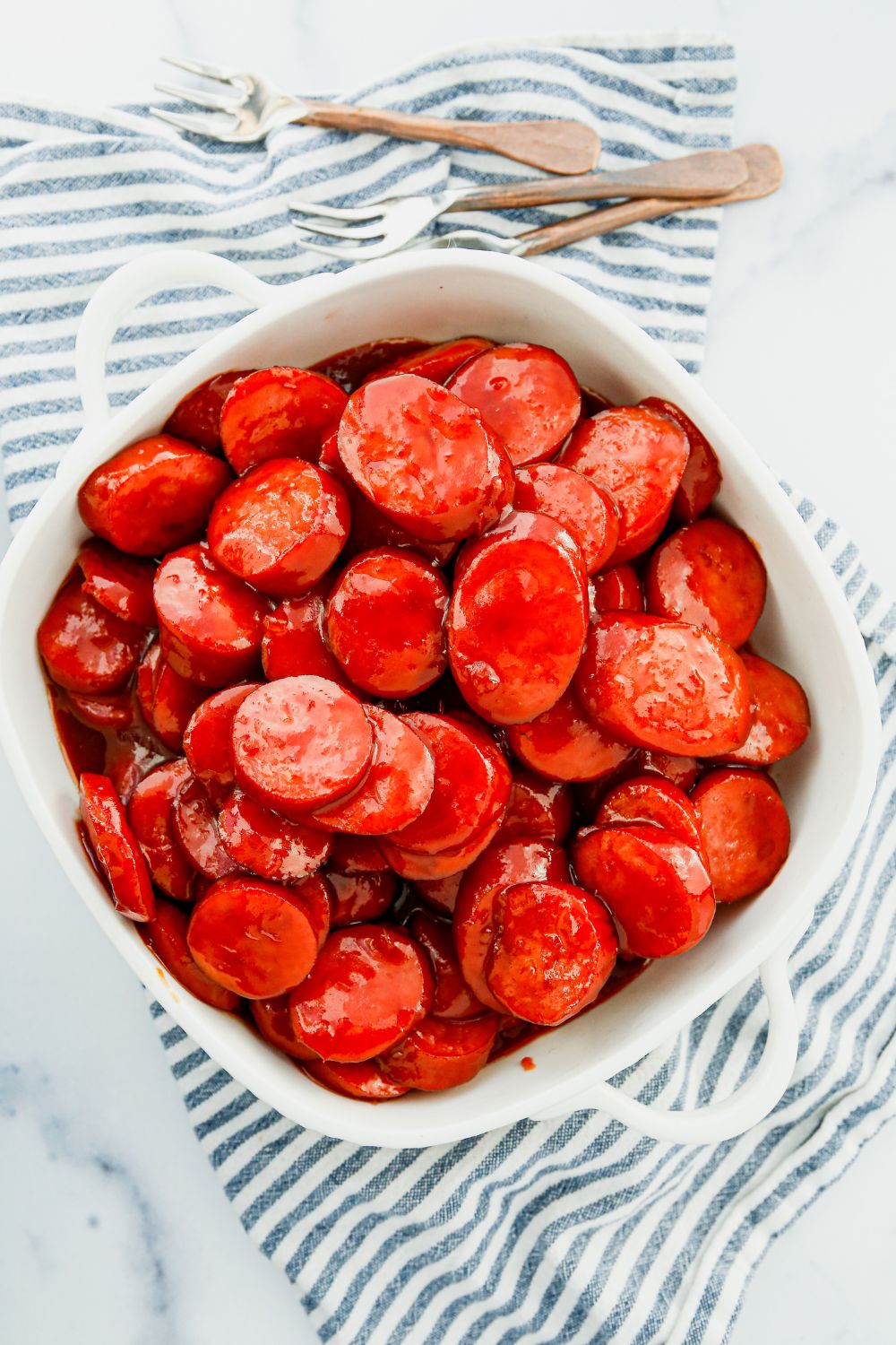 polish sausage in a bowl