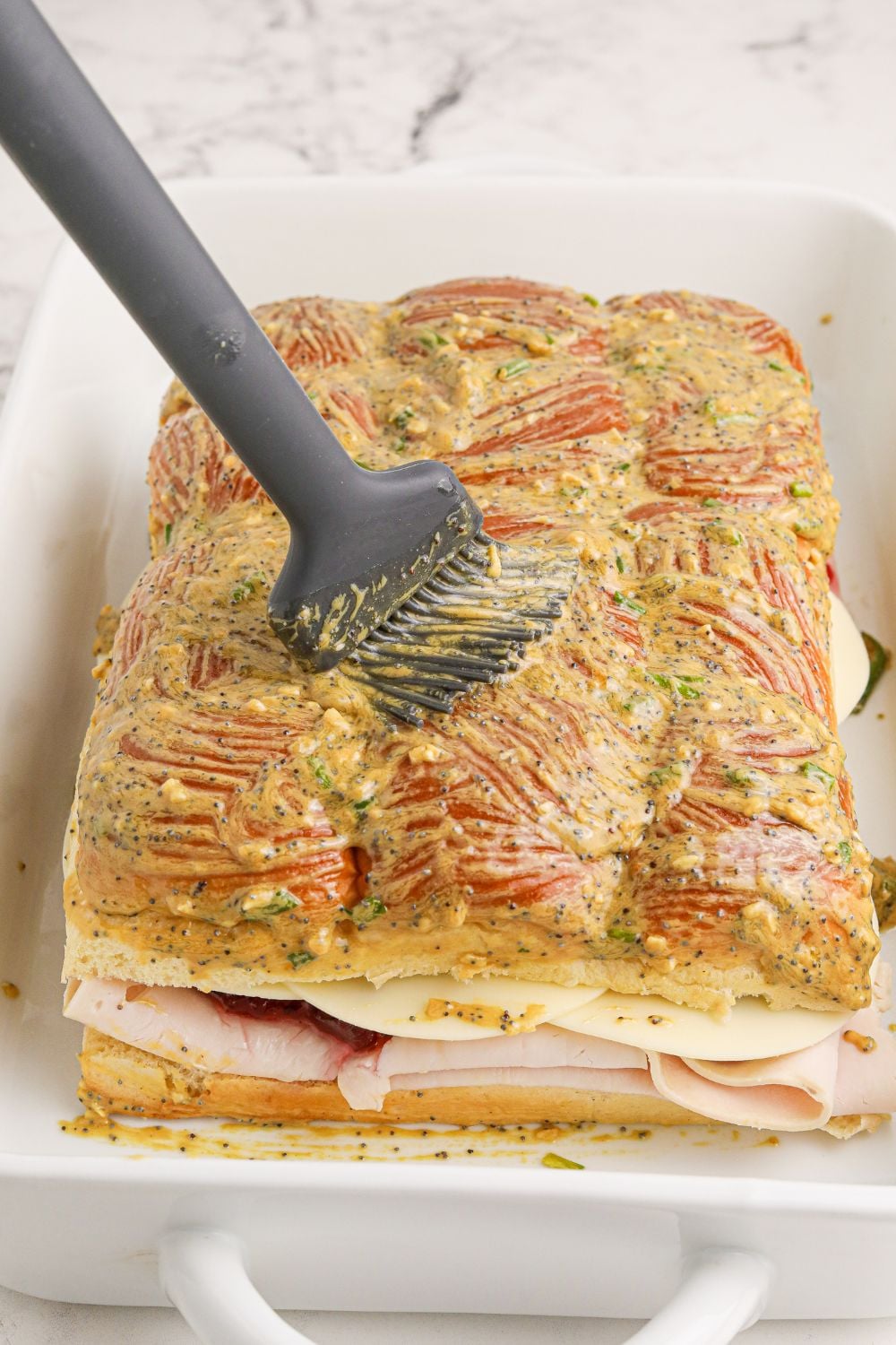 basting slider buns