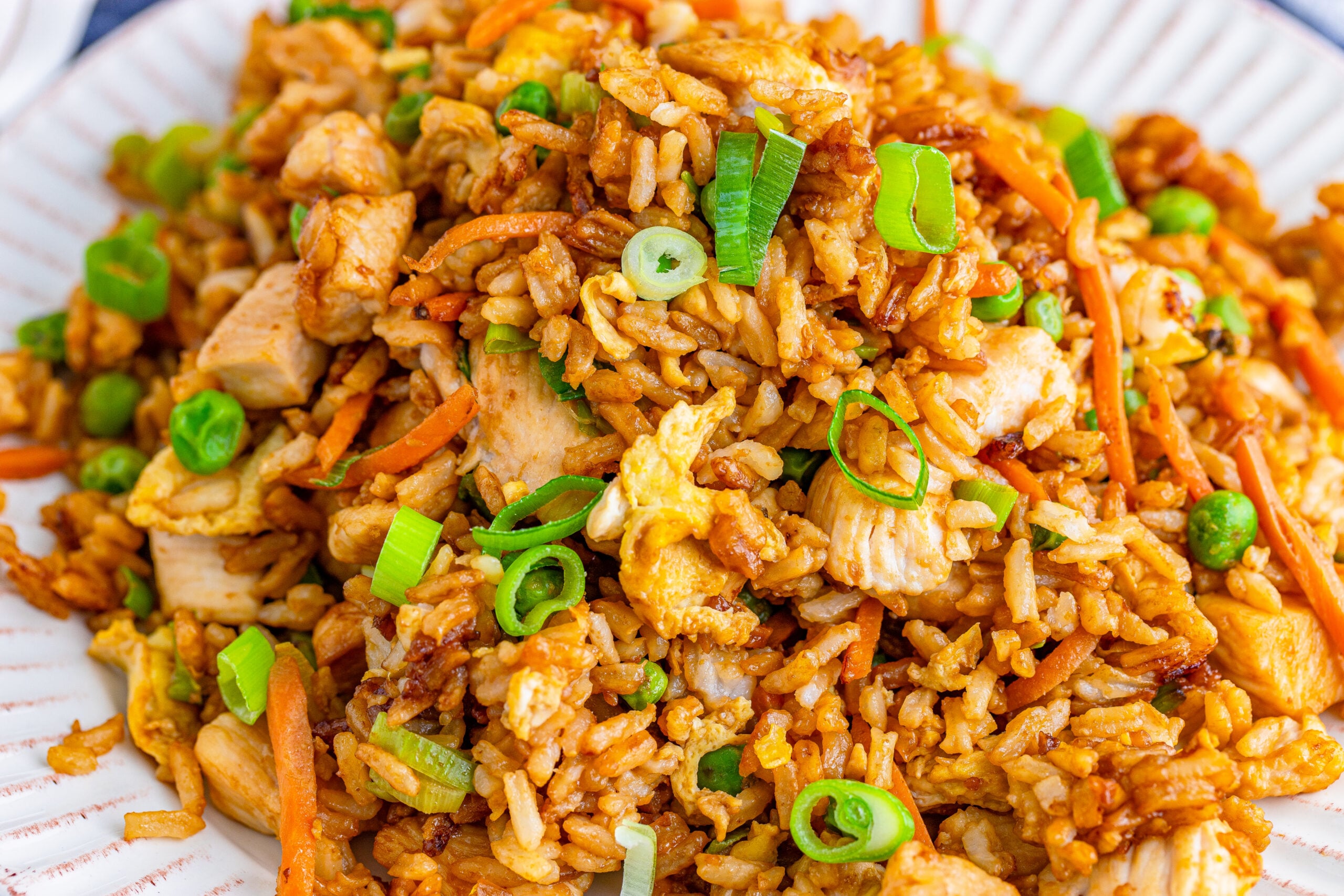 chicken fried rice with green onions