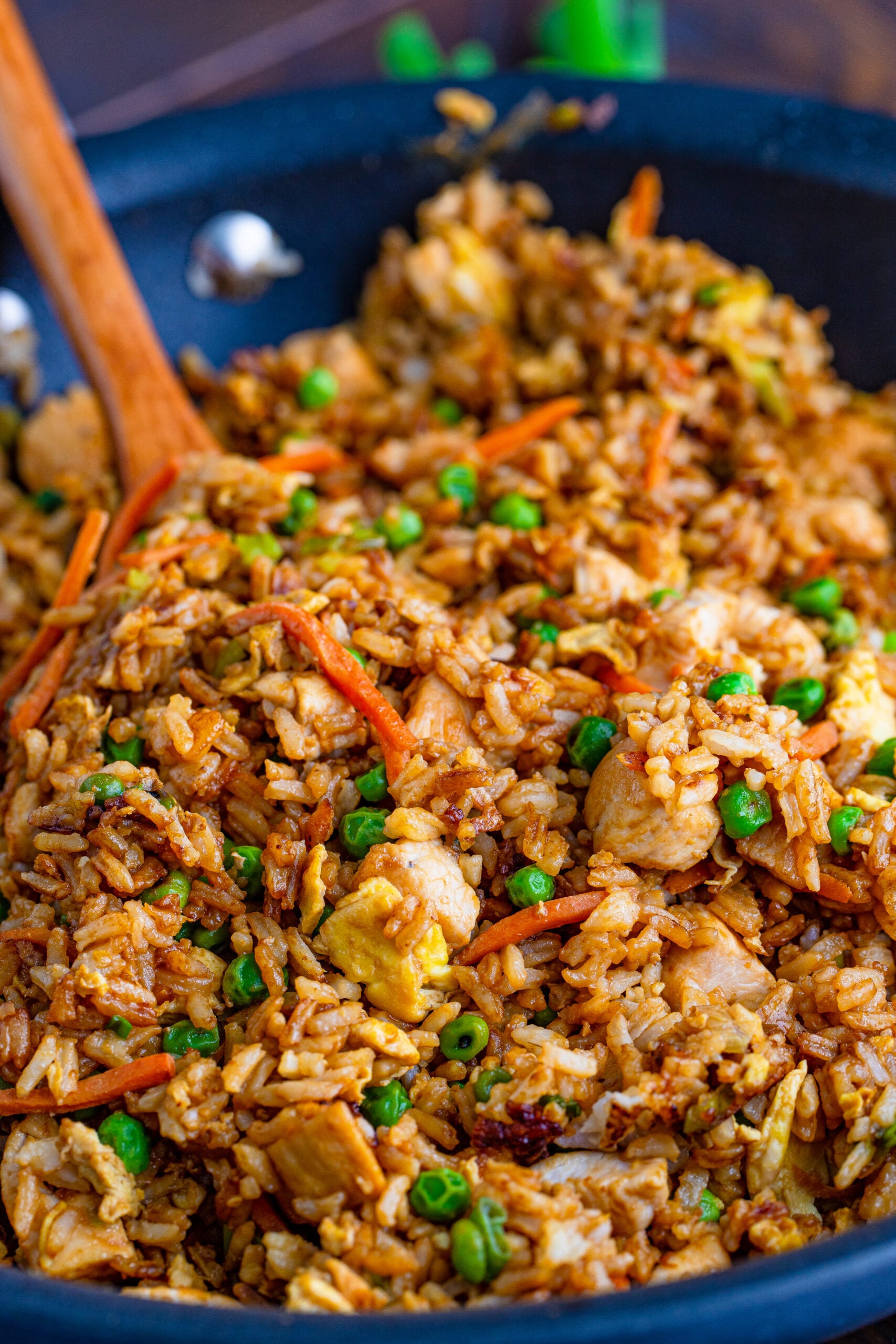 chicken fried rice on plate