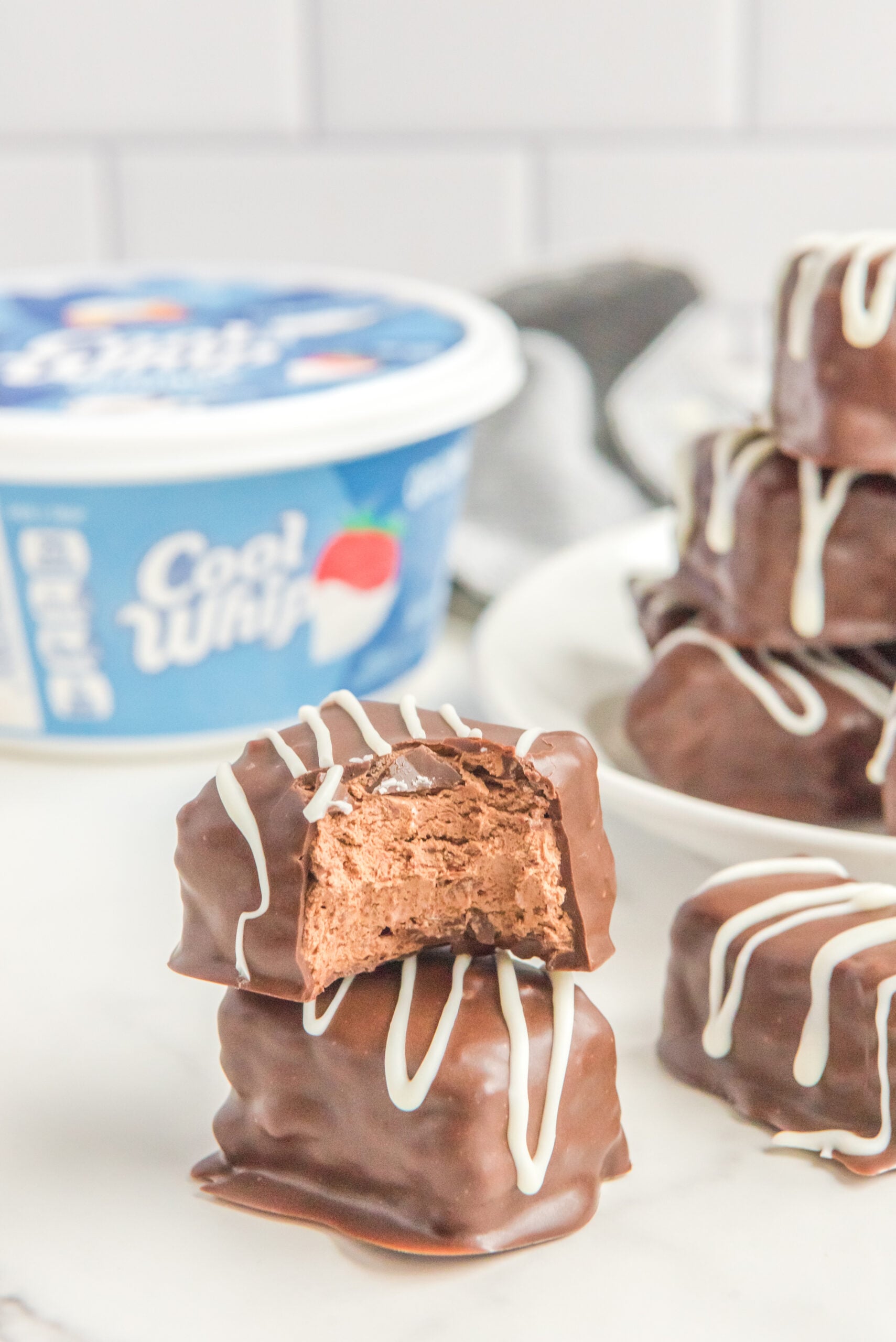 Cool Whip Candy with a bite taken out