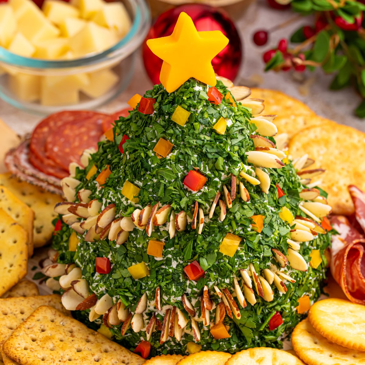 Christmas Tree Cheeseball