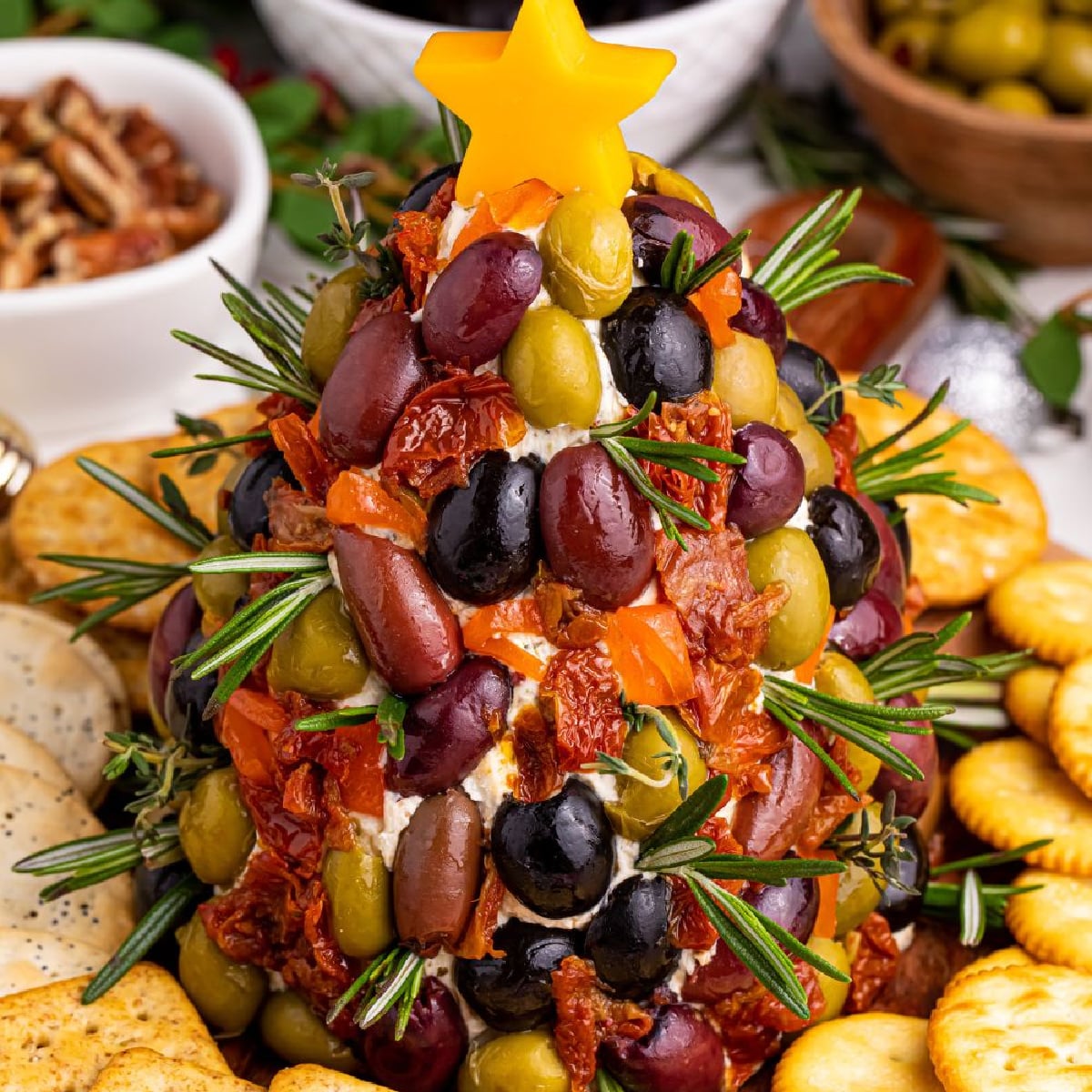 Antipasto Christmas Tree Cheese Ball