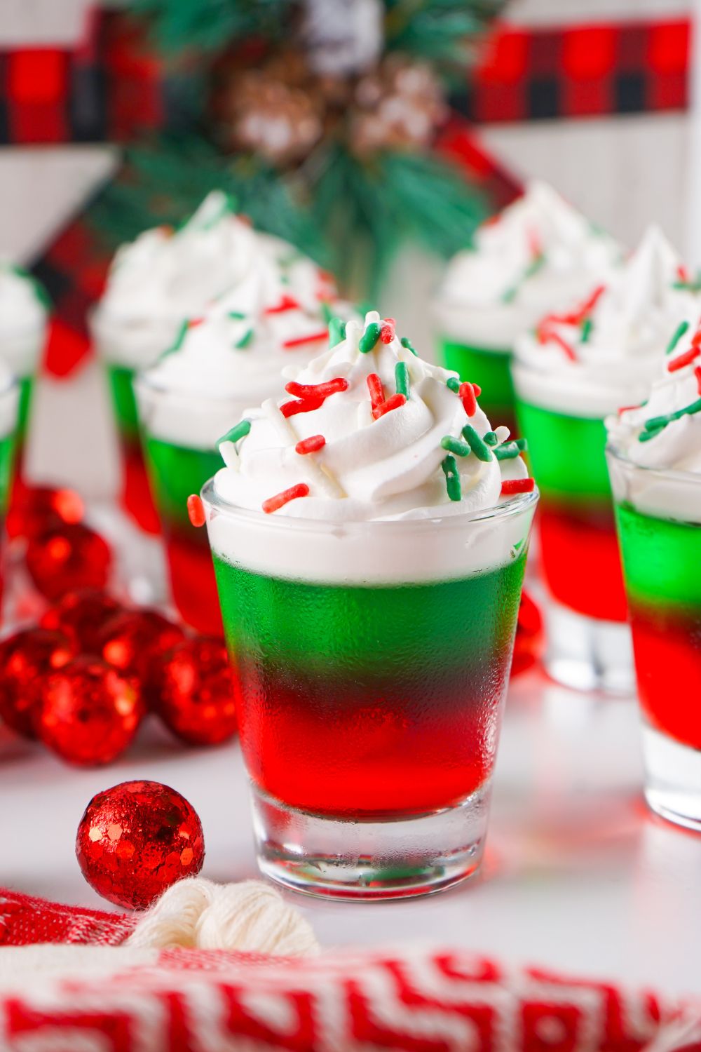 jello shots on table with shots spread around
