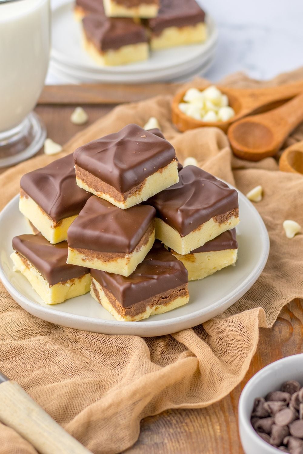 boston cream candy on a plate