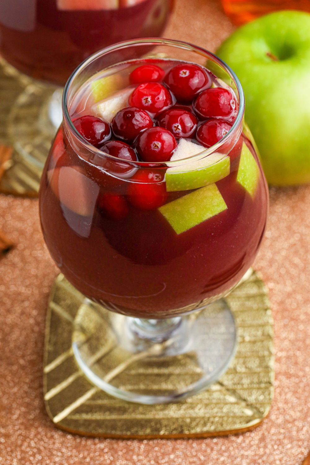 Fireball Sangria side view of glass