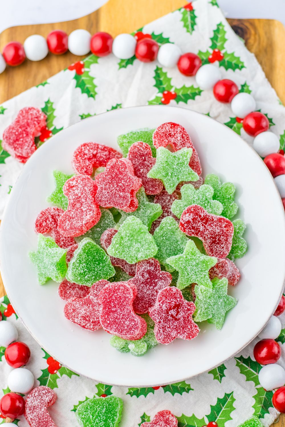 candy gum drops for Christmas on table 