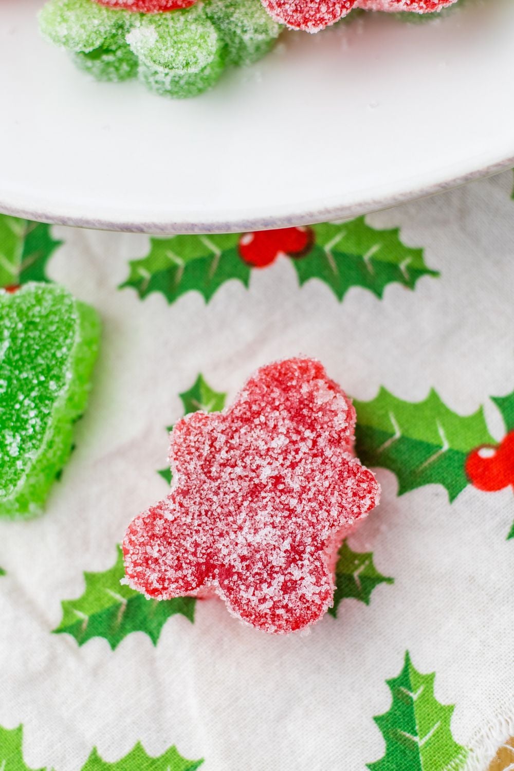 Christmas Gumdrop in the shape of gingerbread on table 