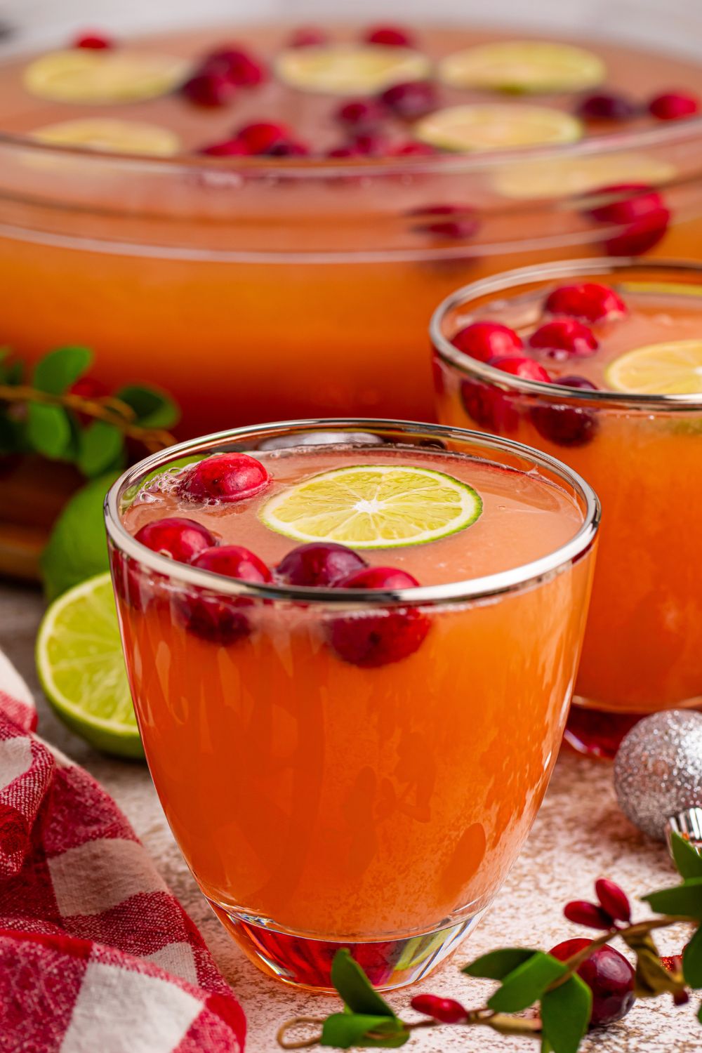 glasses of juice on table