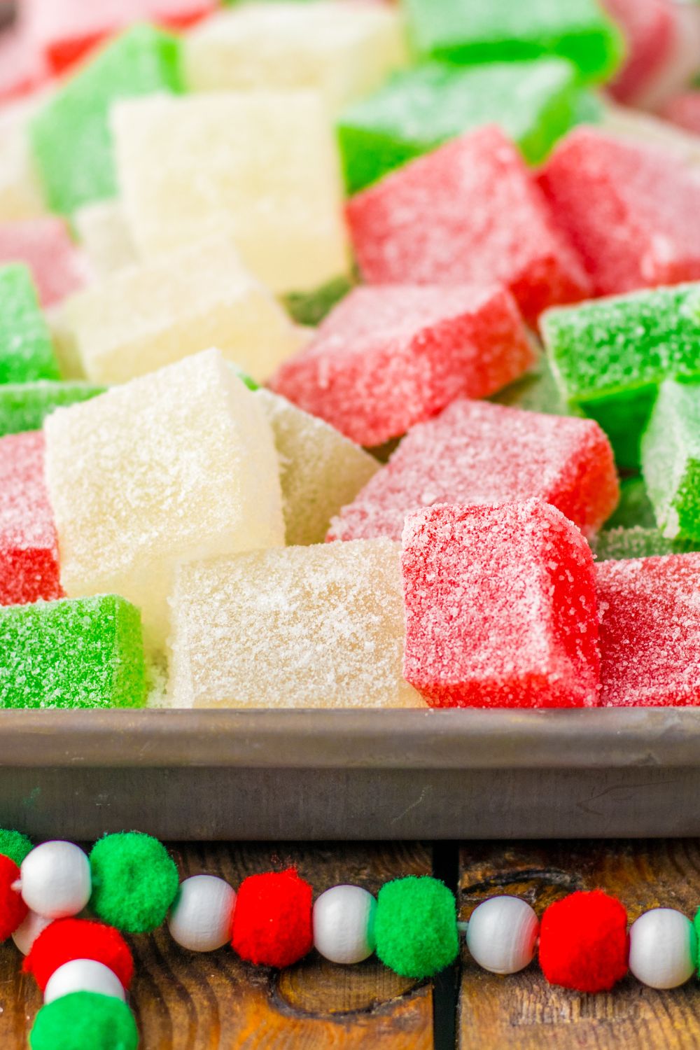 plate with gumdrops on it 