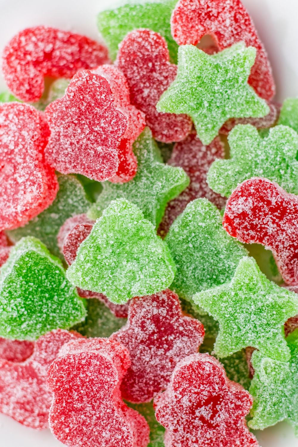 gummy drop candy on plate stacked on top of each other