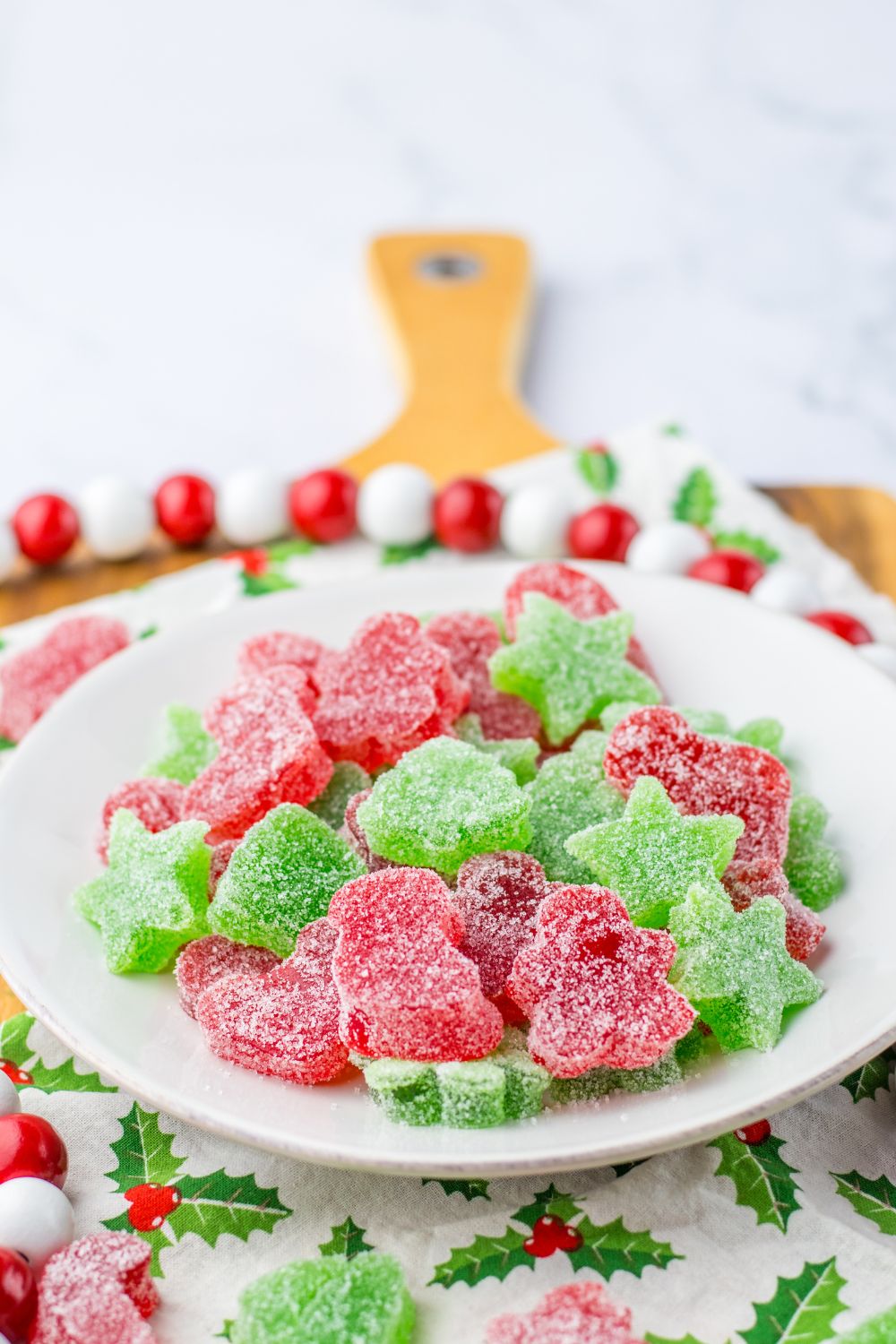 gumdrops on a plate