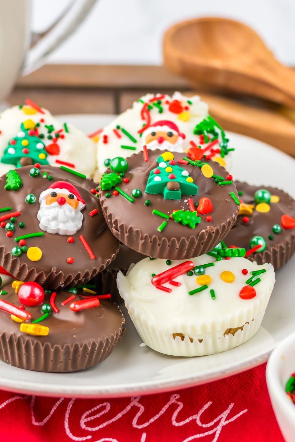 plate with peanut butter cups on it