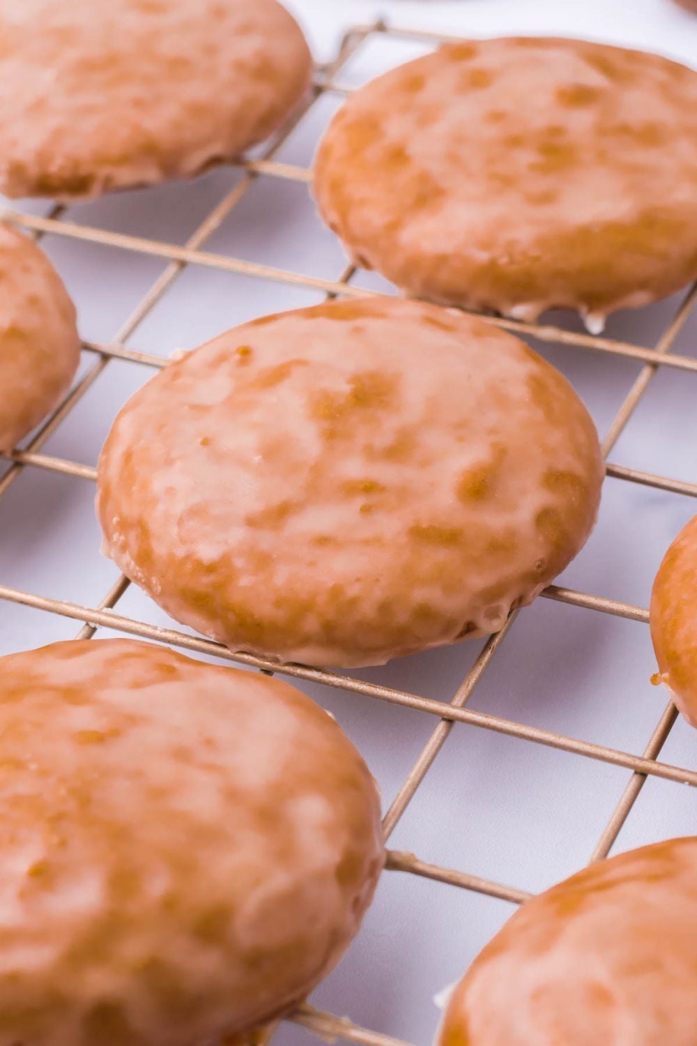 German cookies placed on cooling rack
