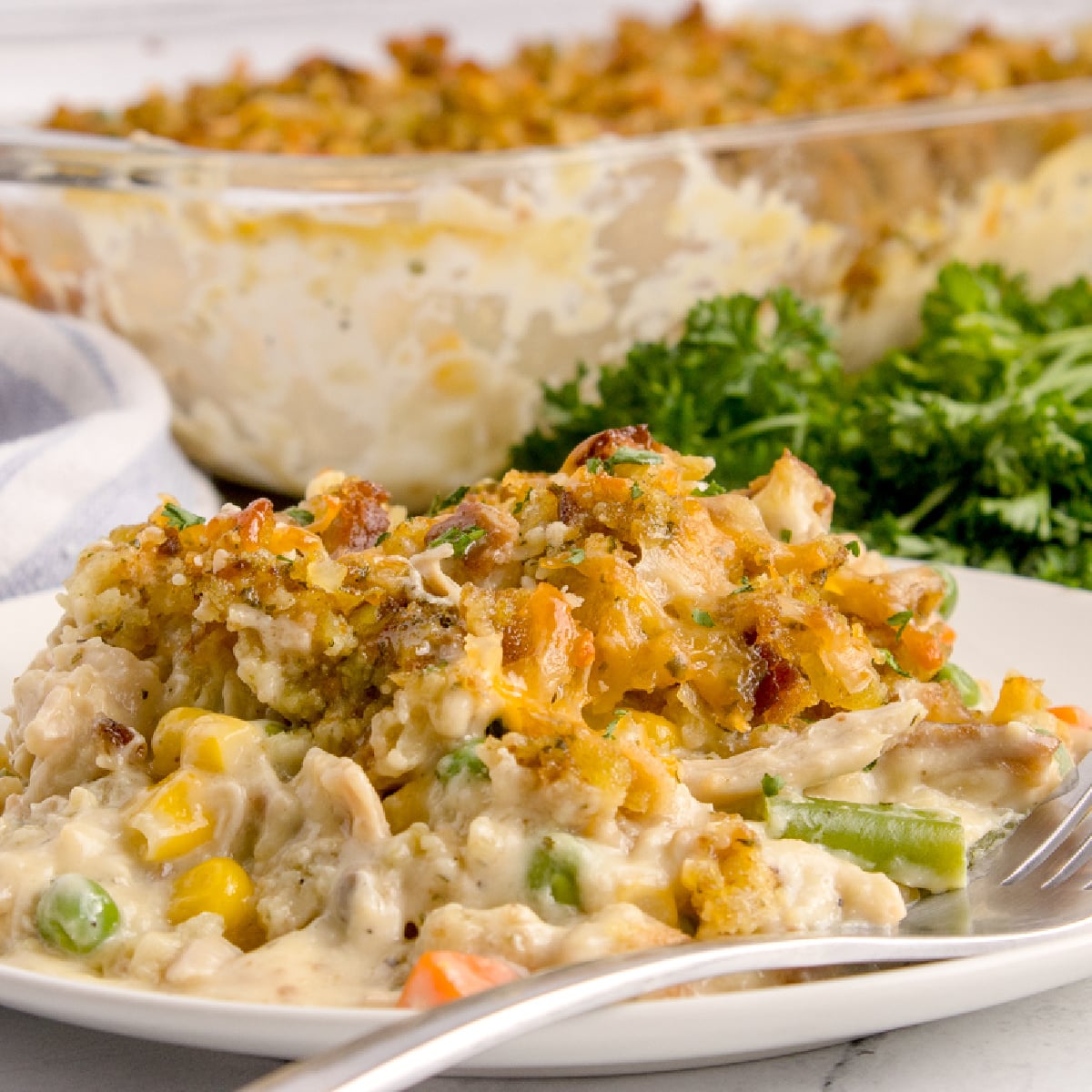 Chicken & Stuffing Casserole