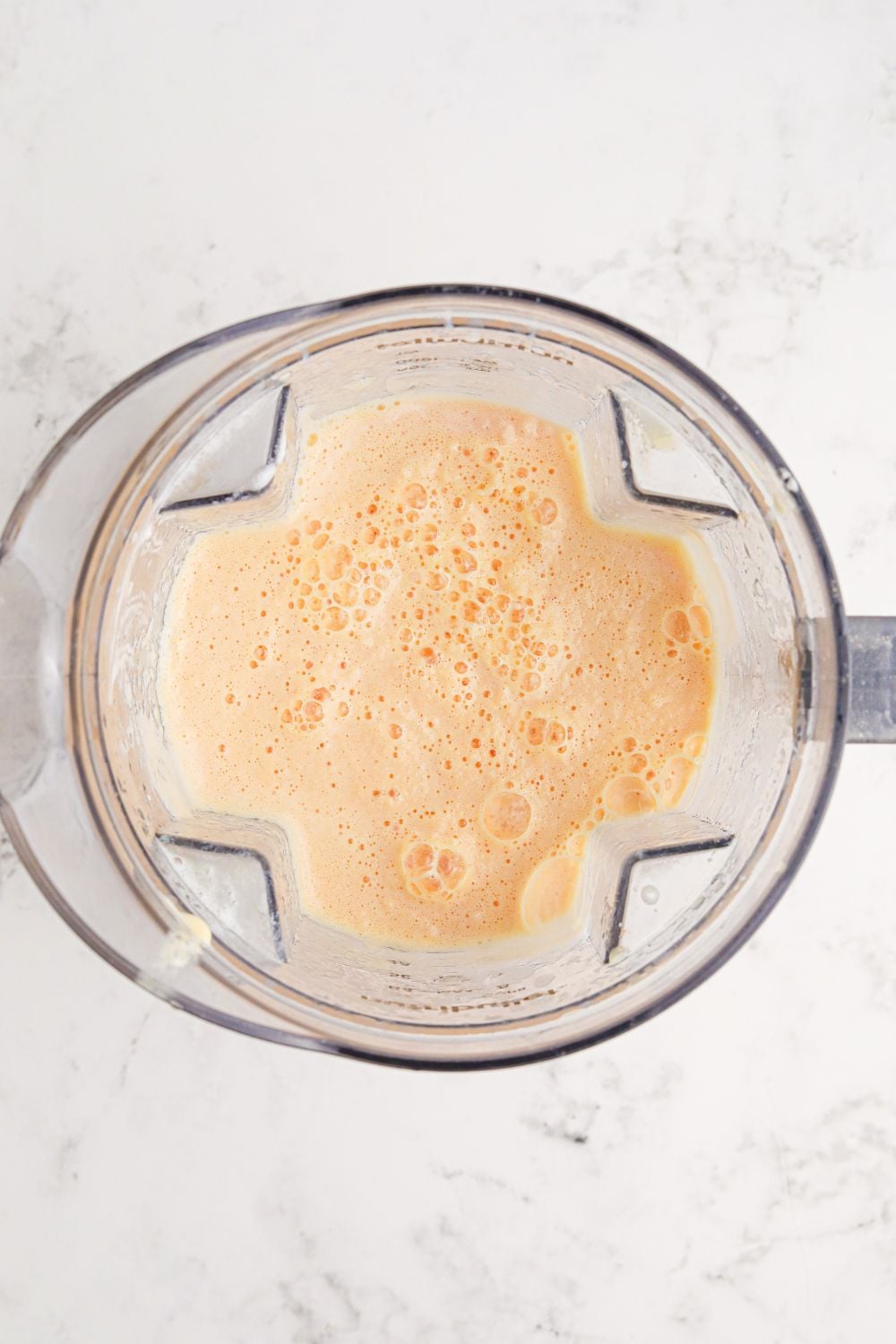 Copycat Orange Julius mixture in a blender