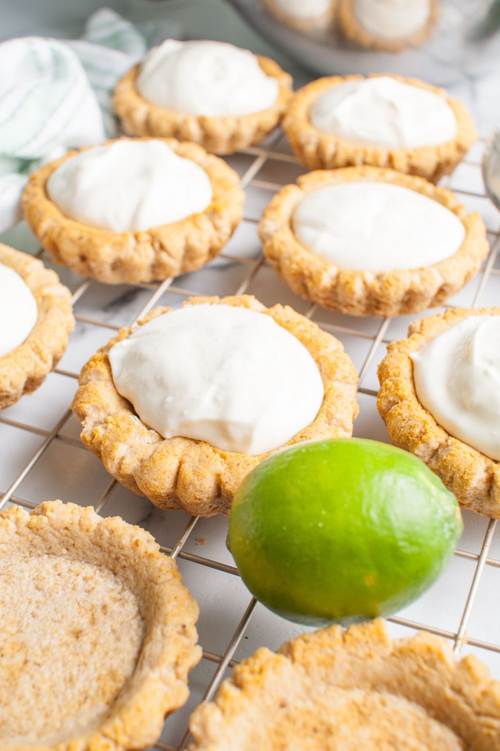 Crumbl Key Lime Pie Cookies that are filled with key lime pie filling