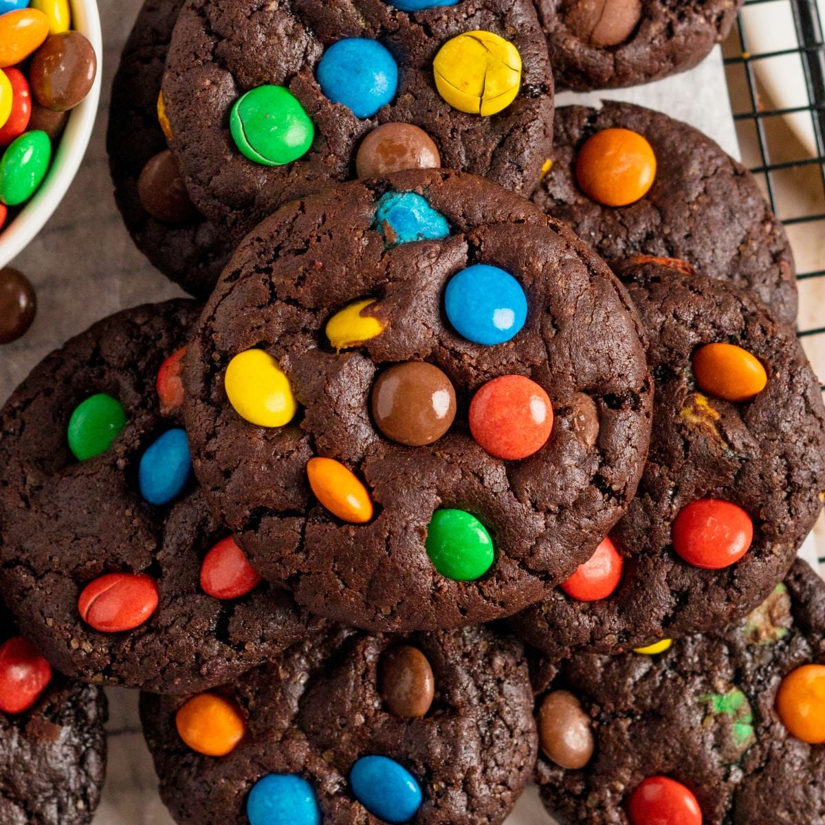 Chocolate M&M Cookies