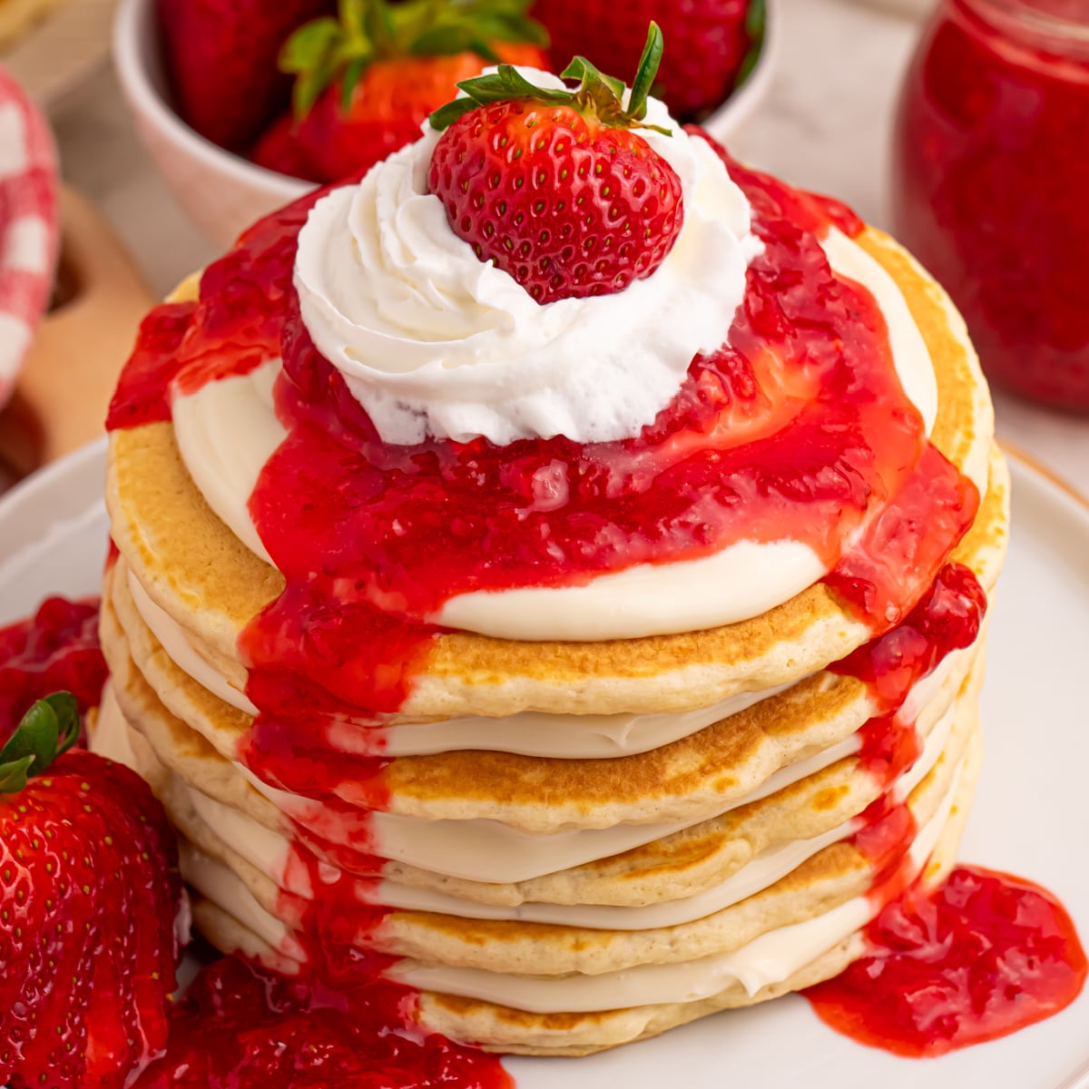 Strawberry Cheesecake Pancakes
