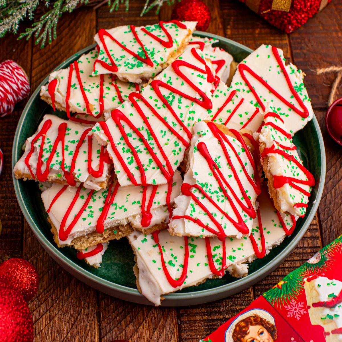 Christmas Tree Crack (Little Debbie Christmas Tree Cake Toffee Bark)