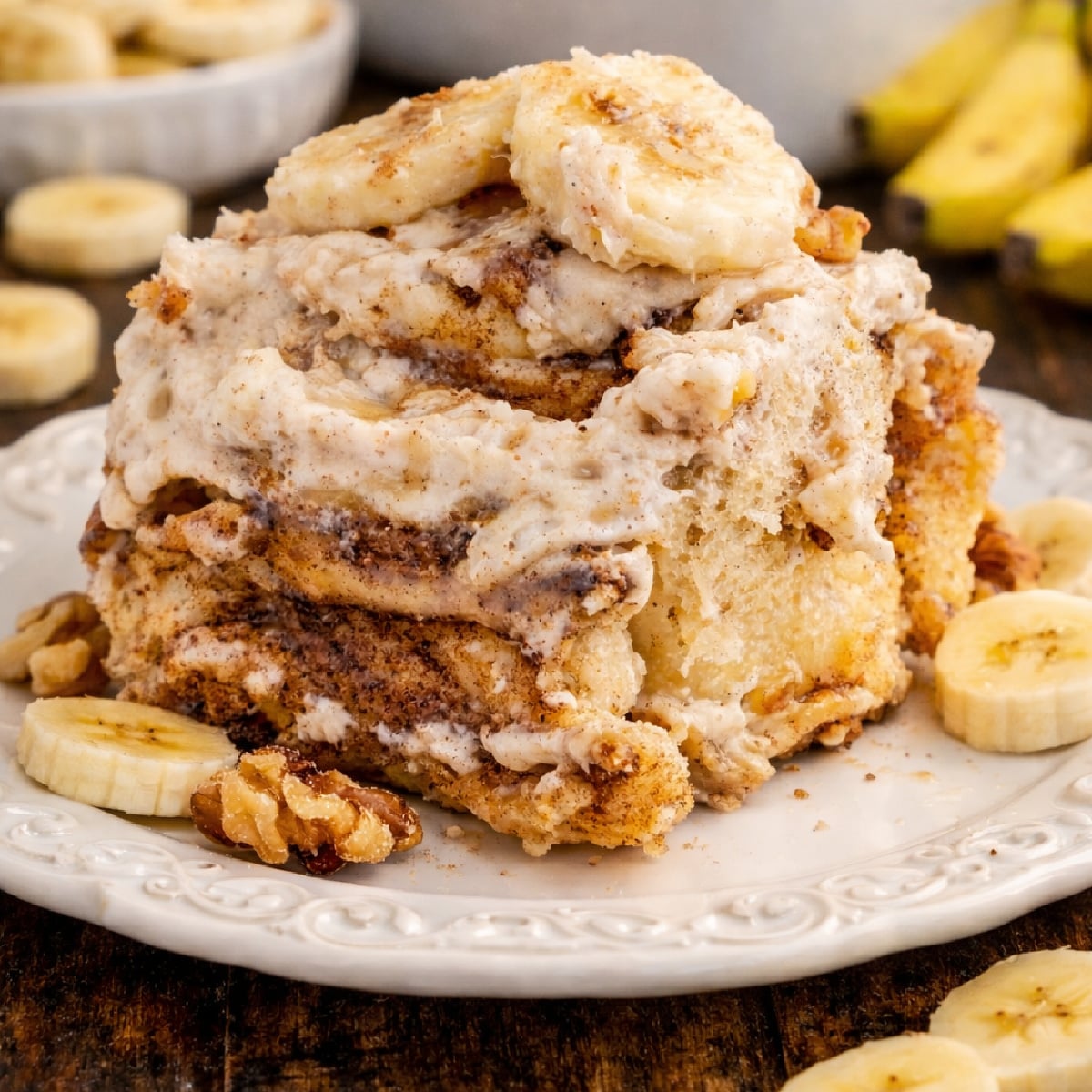 Banana Nut Cinnamon Rolls