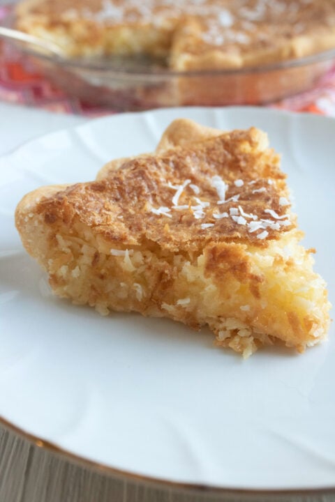 nanas old fasioned coconut pie on plate