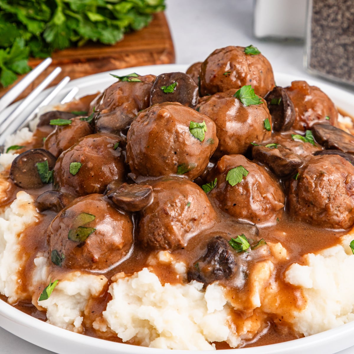 Crock Pot Salisbury Steak Meatballs