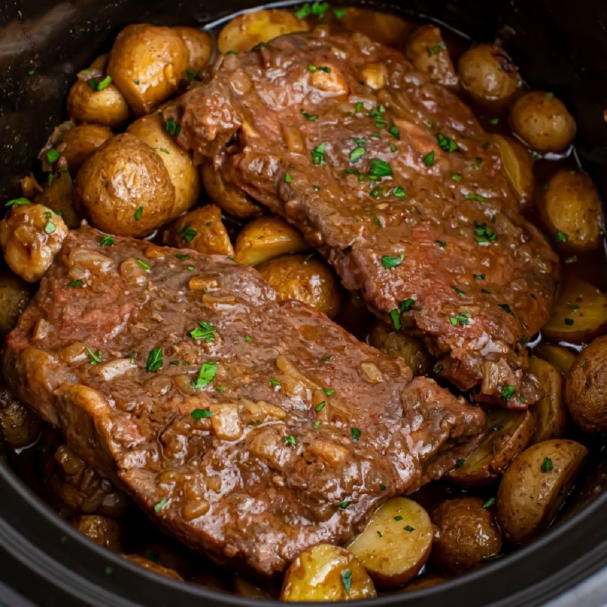 Crock Pot Steak and Potatoes