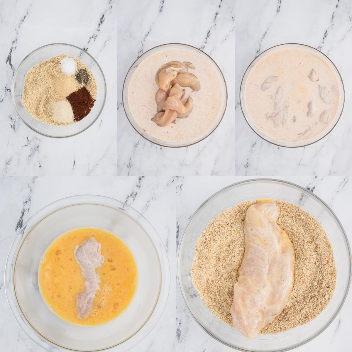 Air Fryer Chicken Tenders being prepped and seasoned before the air fryer