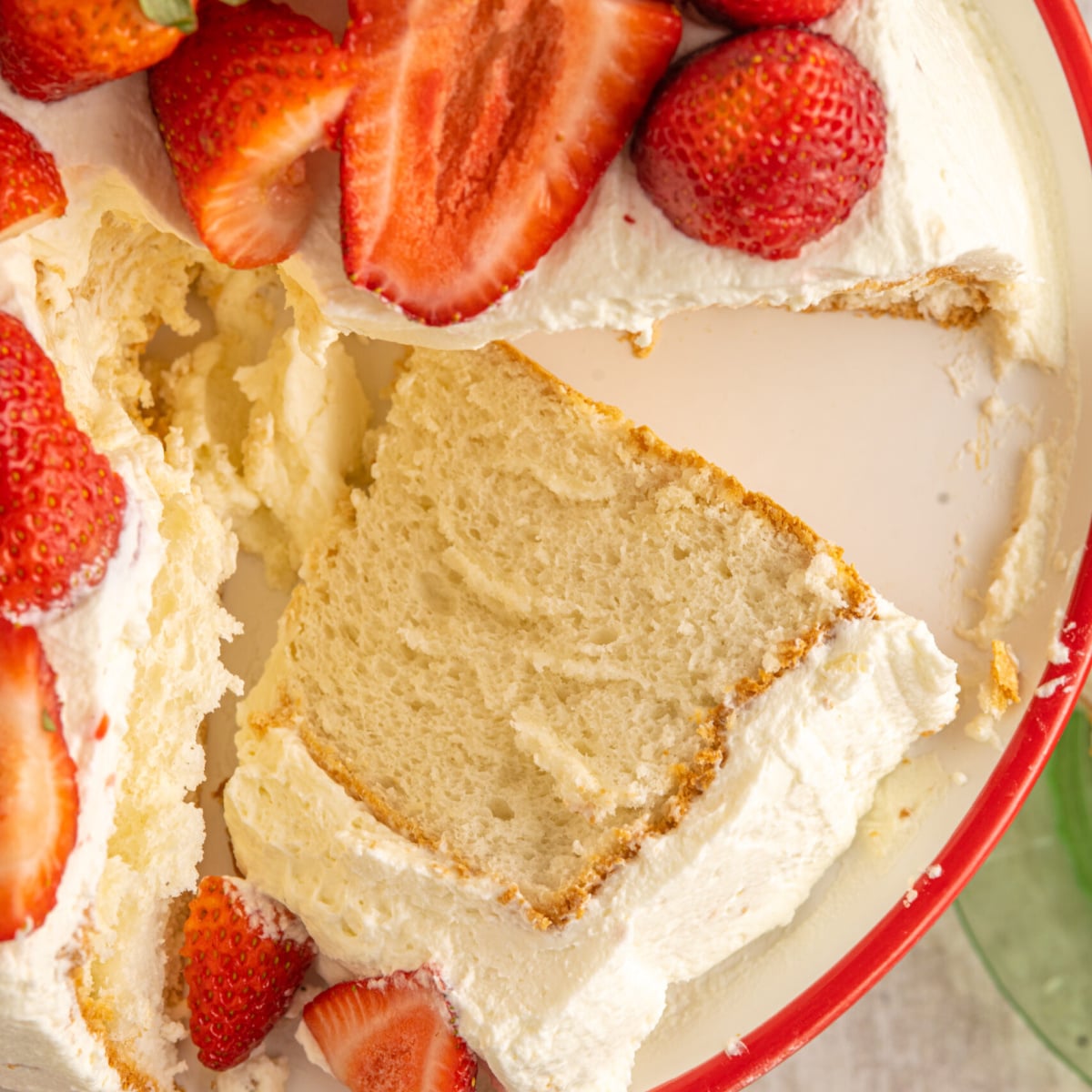 Strawberry Angel Food Cake