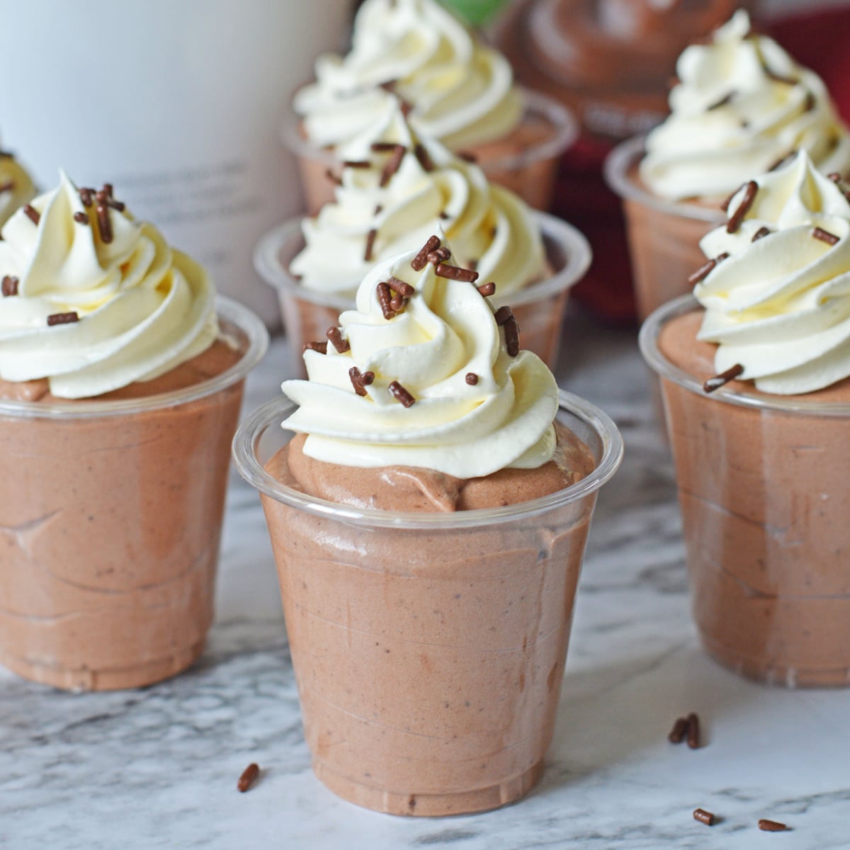 Chocolate Rumchata Pudding Shots