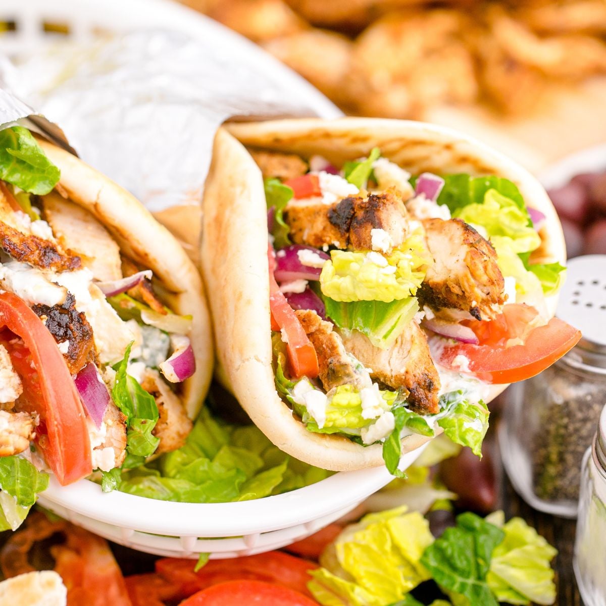 Greek Chicken Gyros