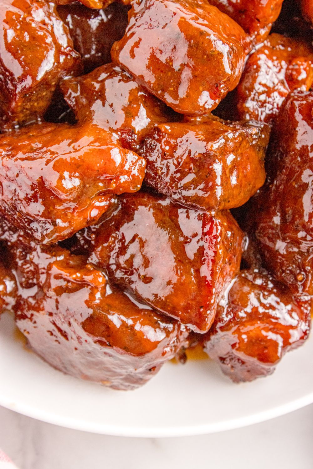 Chuck Roast Burnt Ends on a plate