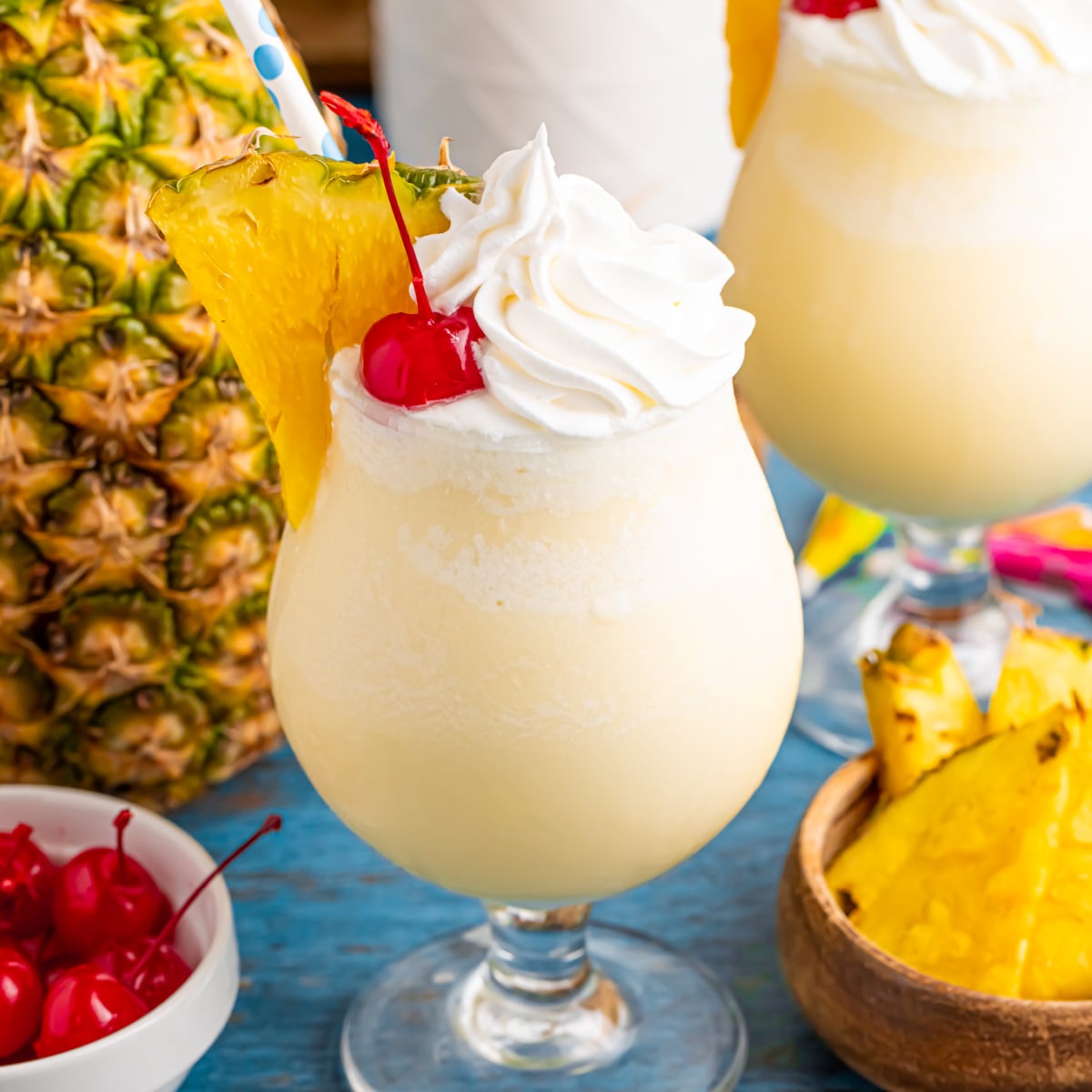 Frozen Malibu Piña Colada Recipe (Creamy Tropical Rum Drink!)