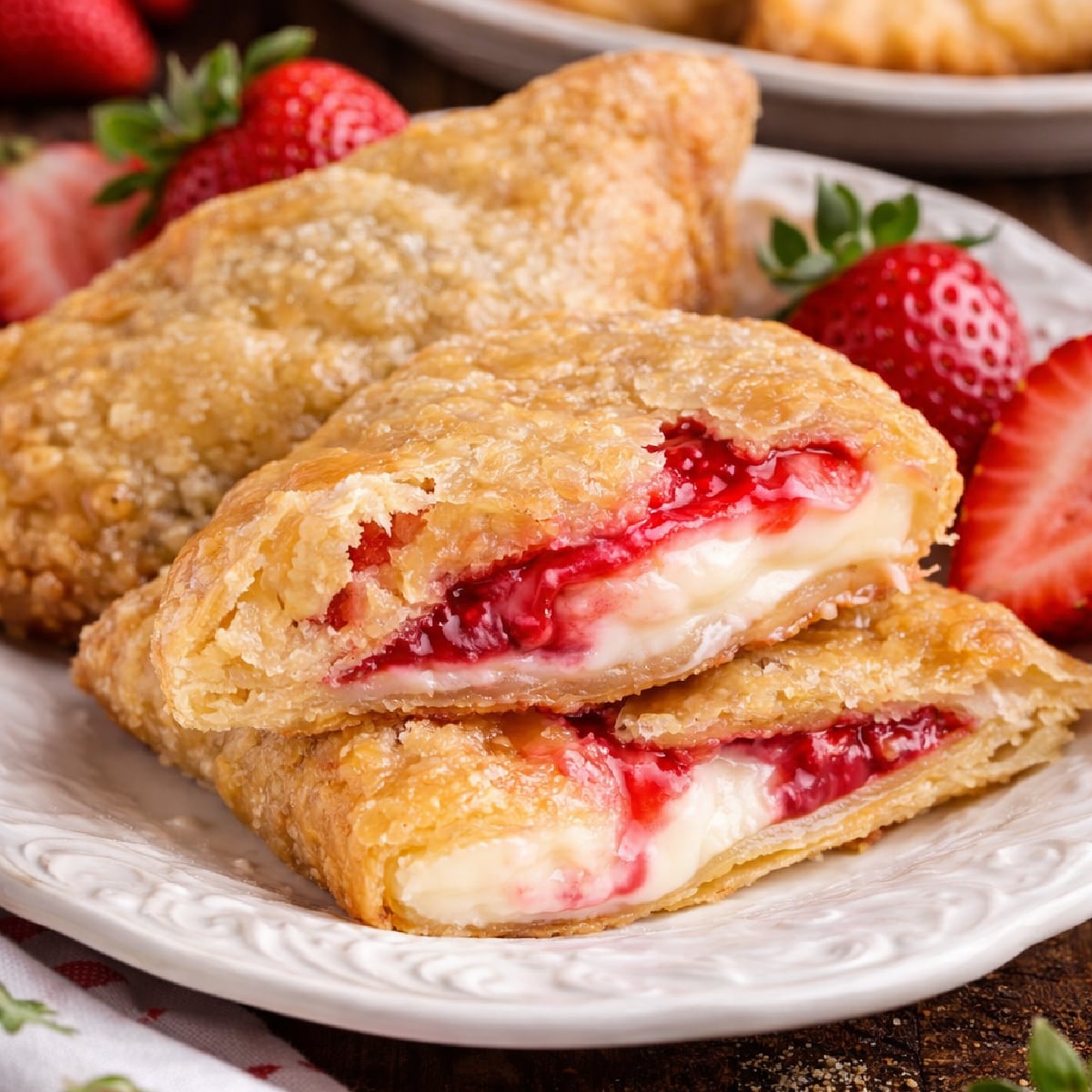 Deep Fried Strawberry Cheesecake Pies (Just 6 Ingredients!)