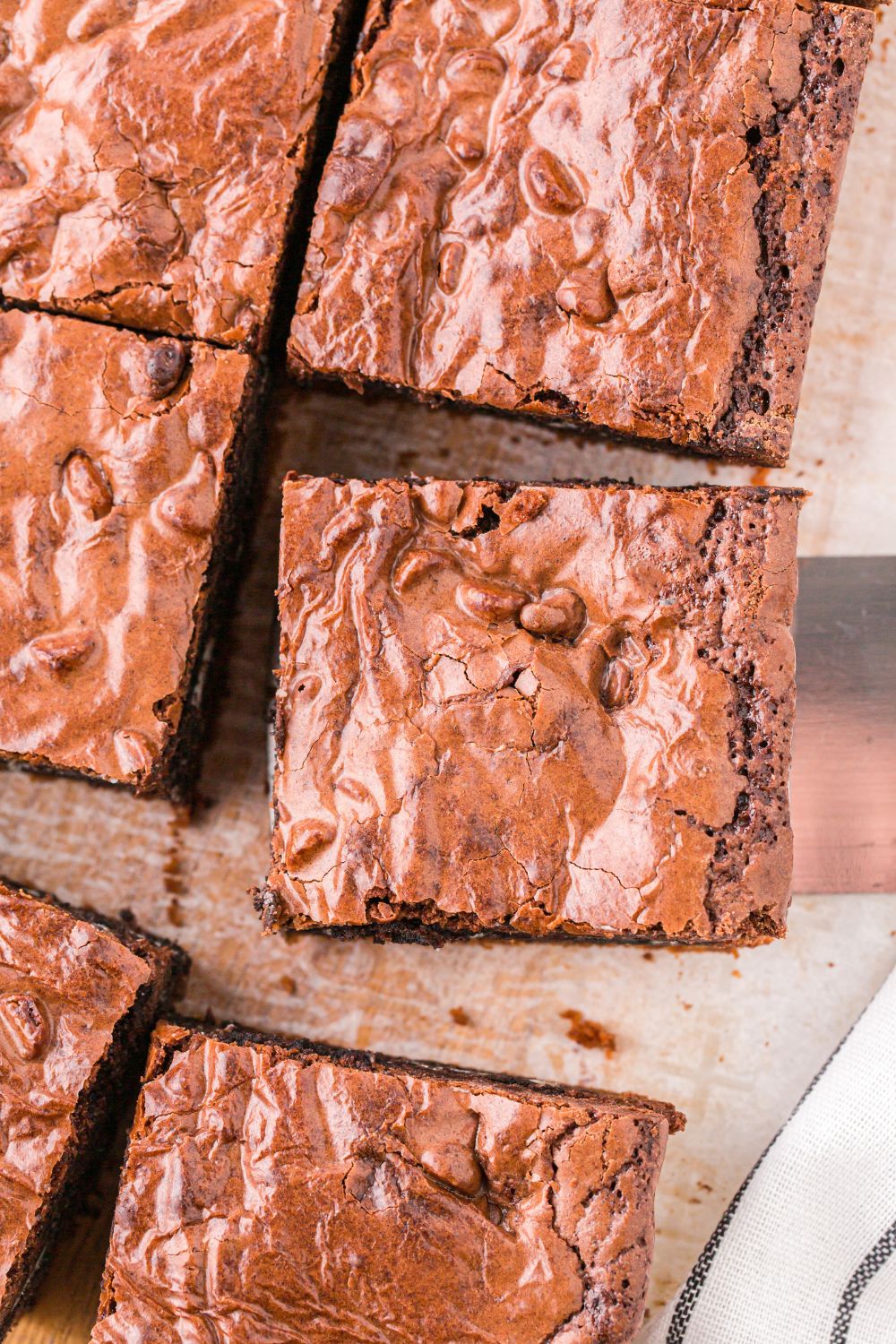 Slutty Brownies cut into squares and placed on a tray on table 