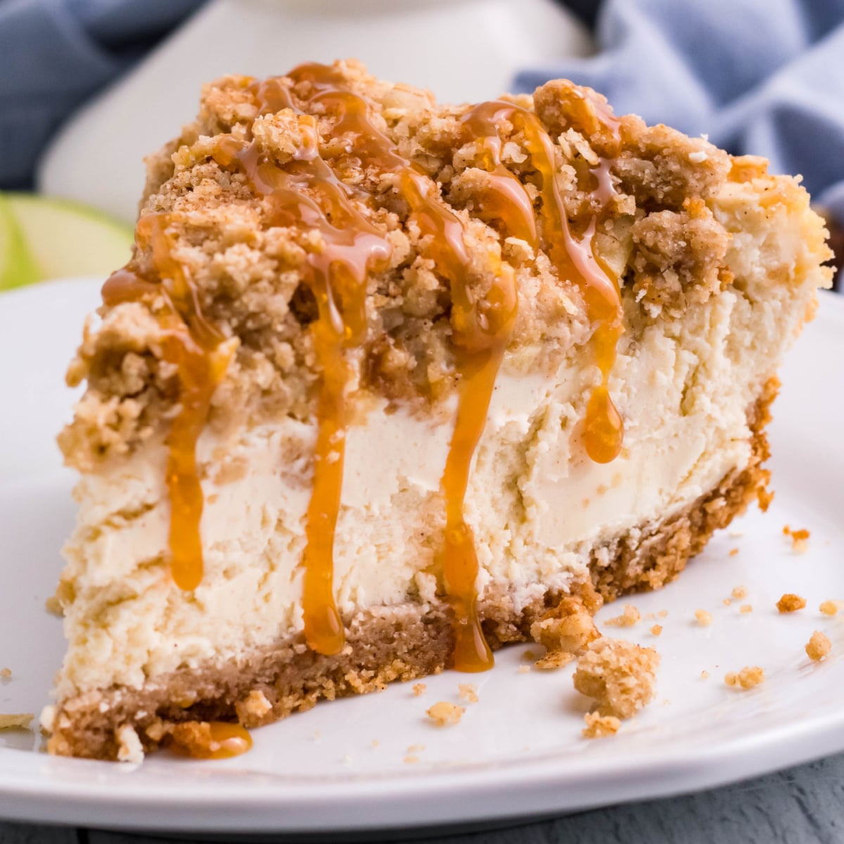 Caramel Apple Crisp Cheesecake (Creamy Bakery-Style)