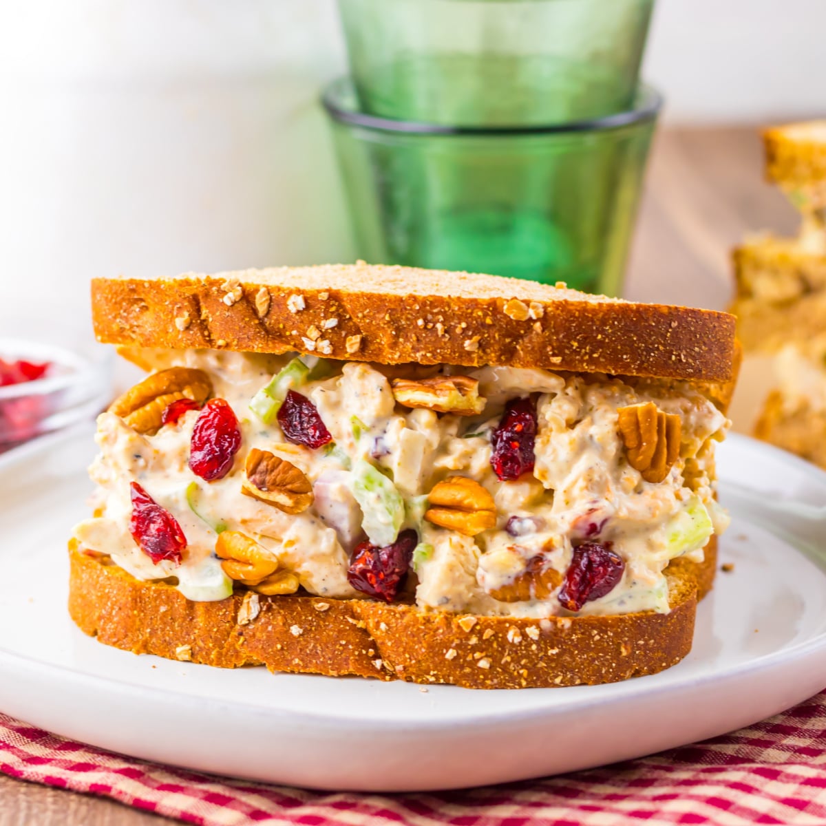 Turkey Salad with Cranberries & Pecans (Easy Leftover Turkey Recipe)