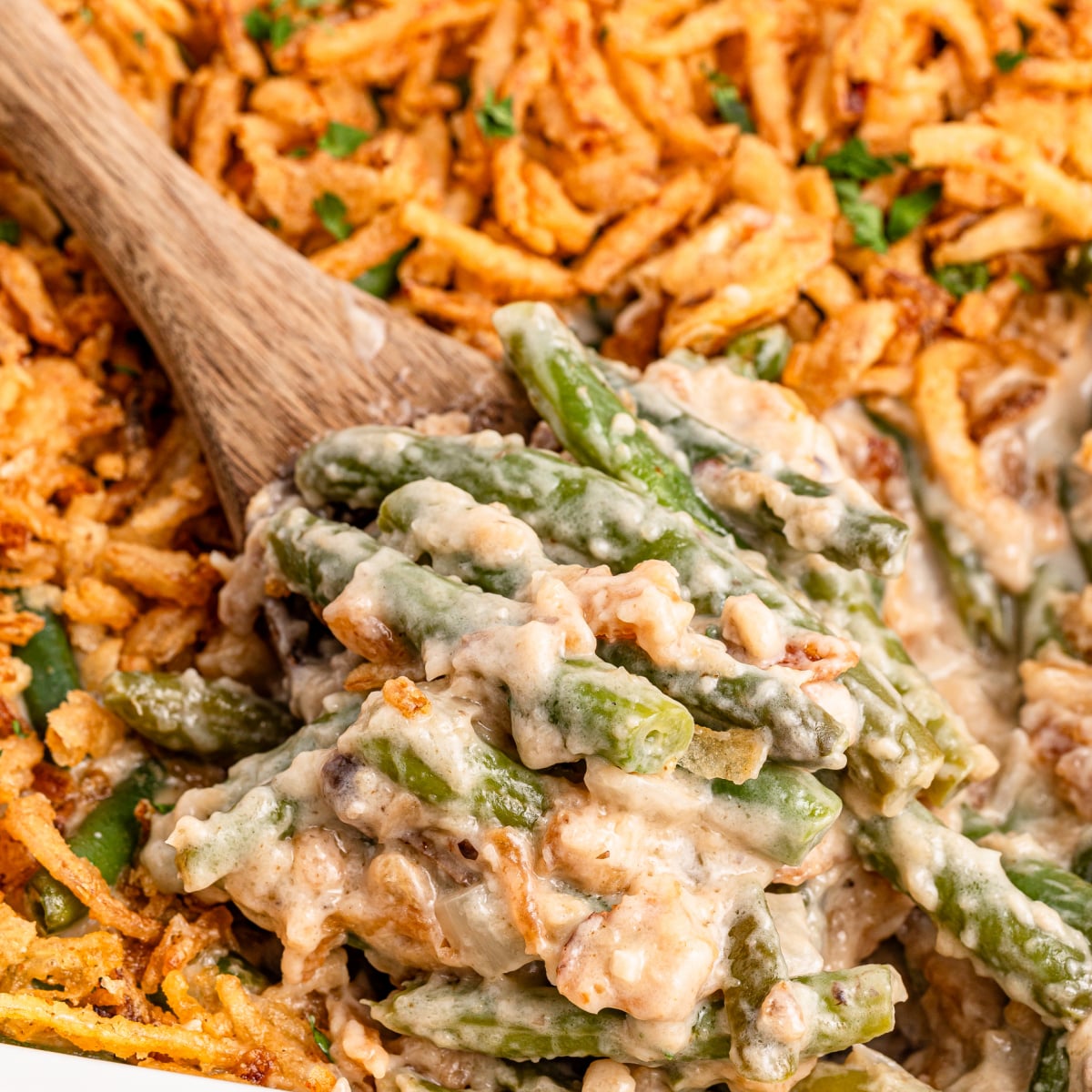 Best Ever Green Bean Casserole – Extra Creamy with Crispy Onions