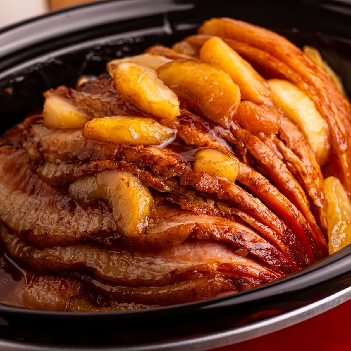 Slow Cooker Apple Glazed Ham (Tender, Juicy & Full of Flavor)